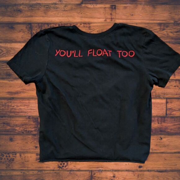 It Pennywise Horror Movie You'll Float Too Women's XS Crop Top - Picture 2 of 6